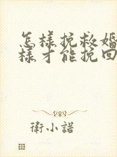 怎样挽救婚姻怎样才能挽回婚姻封面