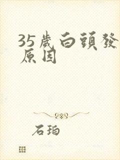 35岁白头发的原因封面