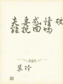 夫妻感情破裂还能挽回吗