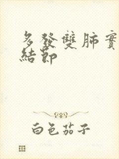 多发双肺实性小结节