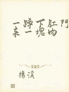 一蹲下肛门就出来一块肉封面