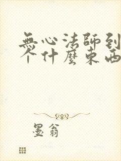 无心法师到底是个什么东西