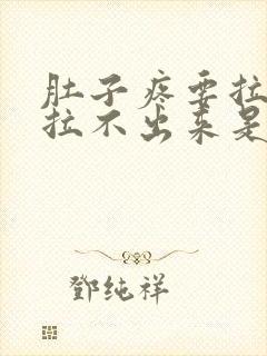 肚子疼要拉屎又拉不出来是怎么回事