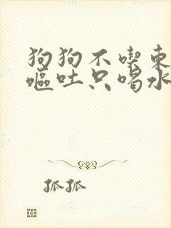 狗狗不吃东西还呕吐只喝水封面