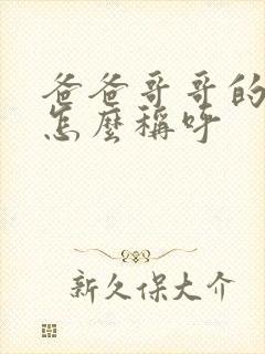 爸爸哥哥的儿子怎么称呼