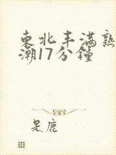 东北丰满熟妇高潮17分钟