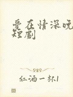 爱在情深晚意时短剧