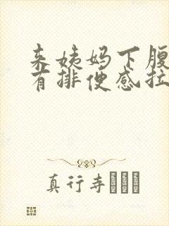 来姨妈下腹坠痛有排便感拉不出