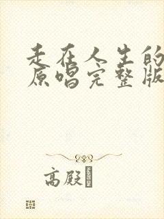 走在人生的路上原唱完整版封面