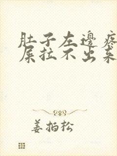 肚子左边疼想拉屎拉不出来怎么回事