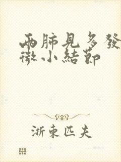 两肺见多发实性微小结节