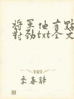 将军他有点不太对劲txt全文阅读