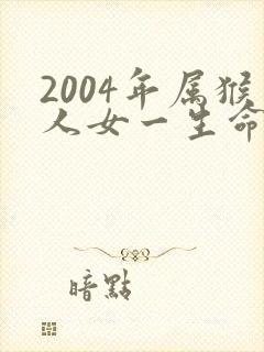2004年属猴人女一生命运怎样