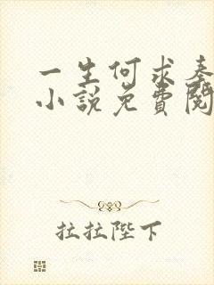 一生何求秦菲雪小说免费阅读