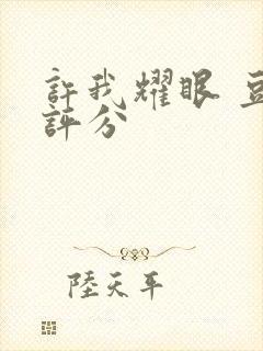 许我耀眼 豆瓣评分