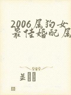 2006属狗女最佳婚配属相封面