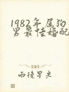 1982年属狗男最佳婚配