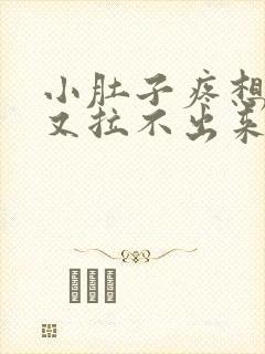 小肚子疼想大便又拉不出来怎么回事封面