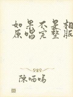 如果不是相信你原唱完整版