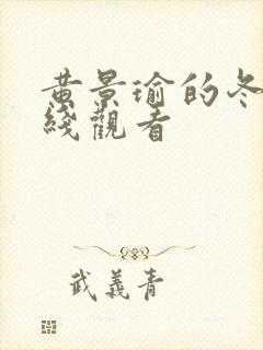 黄景瑜的冬至在线观看