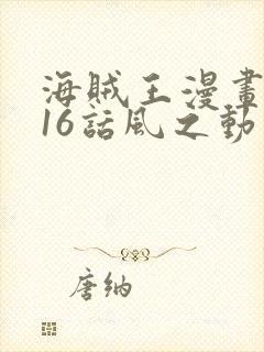 海贼王漫画1016话风之动漫