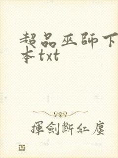 超品巫师下载全本txt