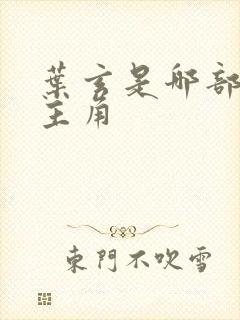 叶玄是哪部小说主角