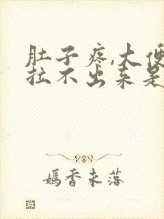 肚子疼,大便又拉不出来是什么原因