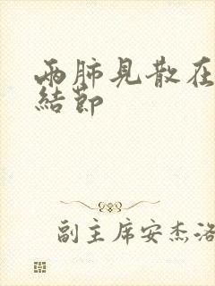 两肺见散在微小结节