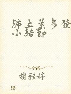 肺上叶多发实性小结节