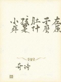 小孩肚子左下方疼是什么原因