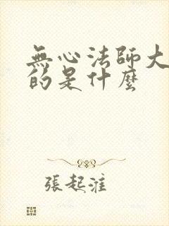 无心法师大概讲的是什么封面