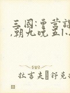 三国:曹营谋主,朝九晚五l小说