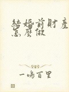 结婚前财产公证怎么做