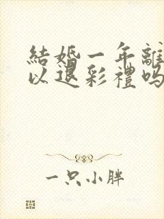 结婚一年离婚可以退彩礼吗封面