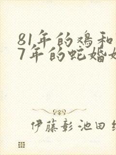 81年的鸡和77年的蛇婚姻怎么样