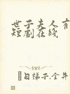 世子夫人有喜了短剧在线