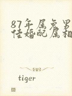 87年属兔男最佳婚配属相