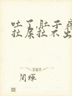 吐了,肚子疼想拉屎拉不出来怎么回事