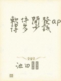 软件开发app得多少钱