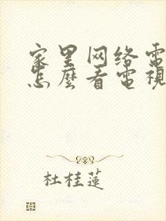 家里网络电视机怎么看电视台节目