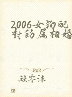 2006女狗配对的属相婚配表