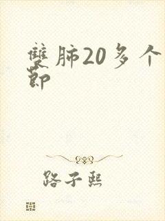 双肺20多个结节