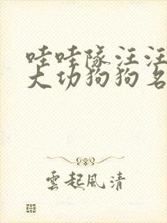 哇哇队汪汪队立大功狗狗名字