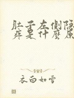 肚子左侧隐隐作疼是什么原因封面