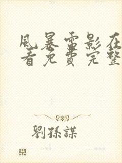 风暴电影在线观看免费完整版