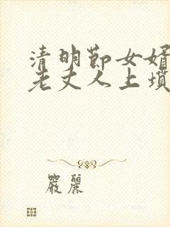 清明节女婿能给老丈人上坟吗