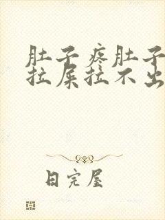 肚子疼肚子胀想拉屎拉不出来怎么回事