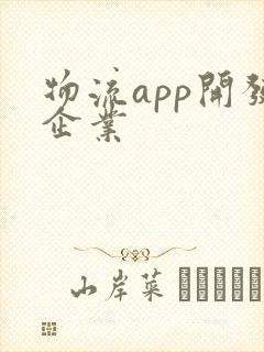 物流app开发企业