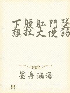 下腹肛门坠痛总想拉大便的感觉女性